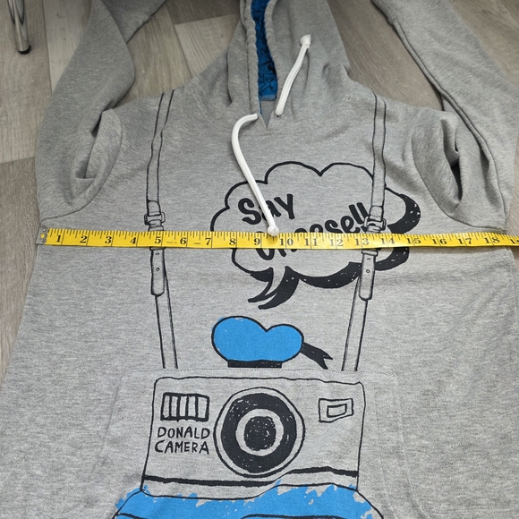 Disney Donald Duck Gray Hoodie Sz Small - Picture 7 of 13